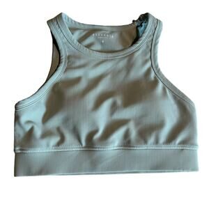 Allfenix Ribbed Longline Sports Bra Green M